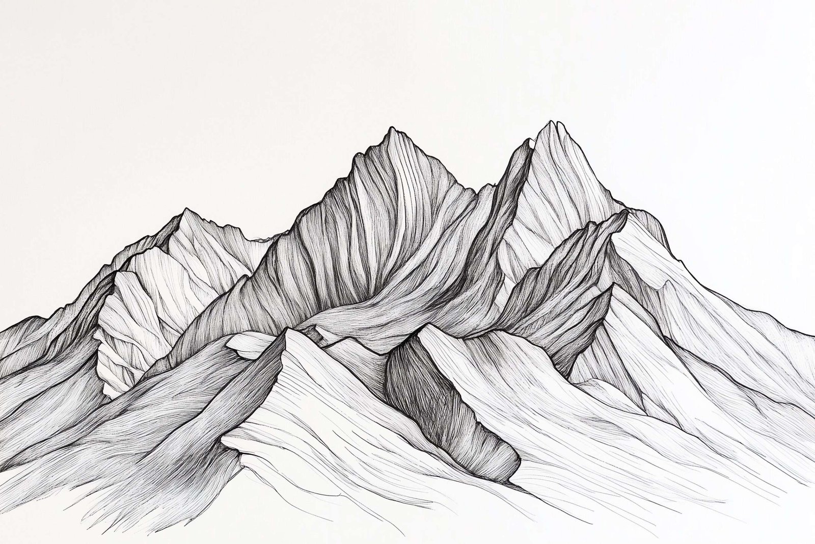 dibujos de paisajes montañas aesthetic